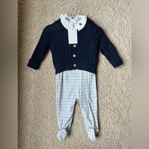 Ralph Lauren baby onesie cardigan set. Size 6 months.